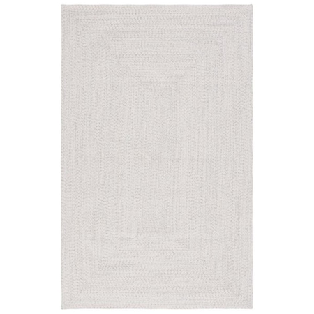 Safavieh 8 x 10 ft. Braided Rectangle Hand Woven Area Rug, Ivory & Light Grey BRA201A-8